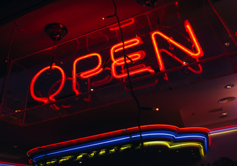 Open Neon Sign