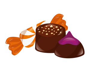 sweet chocolate bonbon and candy