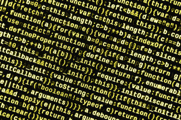 Computer program preview. Programming code typing. Information technology website coding standards...