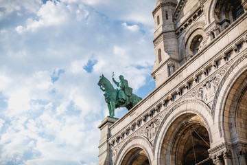 architectural detail of the Basilica of the Sacred Heart of Paris