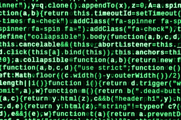Computer program preview. Programming code typing. Information technology website coding standards...
