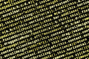 Computer program preview. Programming code typing. Information technology website coding standards...