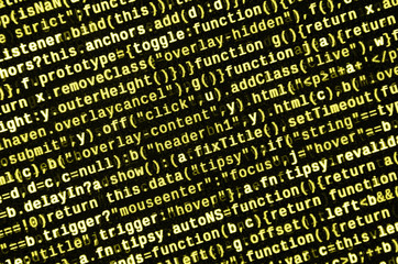 Computer program preview. Programming code typing. Information technology website coding standards...