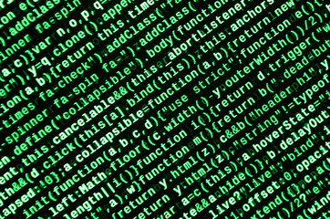 Computer program preview. Programming code typing. Information technology website coding standards...