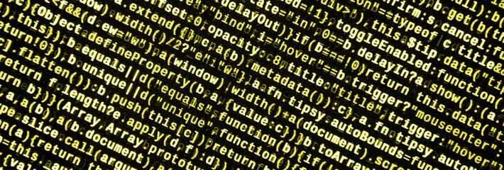 Computer program preview. Programming code typing. Information technology website coding standards...