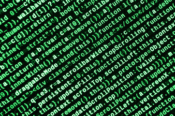 Computer program preview. Programming code typing. Information technology website coding standards...
