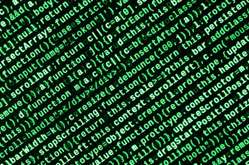 Computer program preview. Programming code typing. Information technology website coding standards...