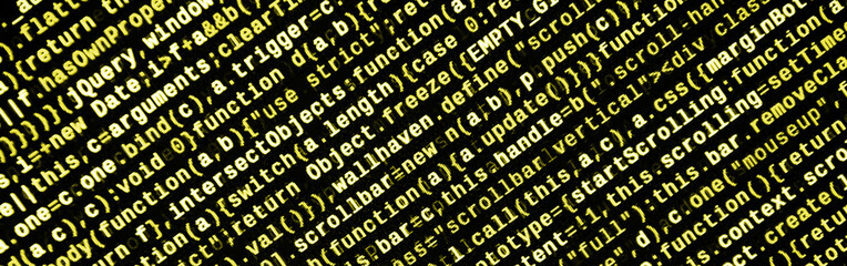 Computer program preview. Programming code typing. Information technology website coding standards...