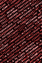 Computer program preview. Programming code typing. Information technology website coding standards...