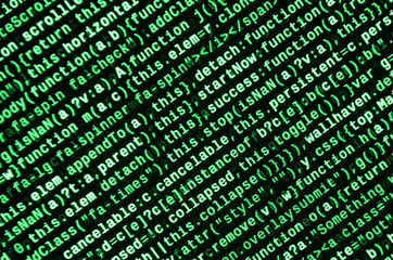 Computer program preview. Programming code typing. Information technology website coding standards...