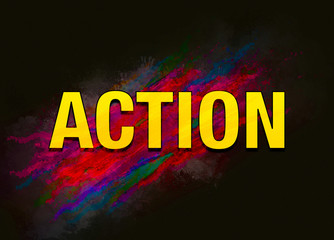 Action colorful paint abstract background
