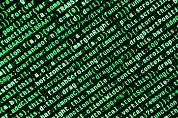 Computer program preview. Programming code typing. Information technology website coding standards...
