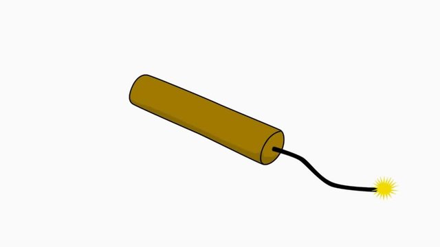Dynamite but do not explode animation footage