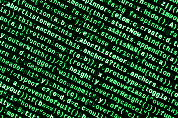 Computer program preview. Programming code typing. Information technology website coding standards...