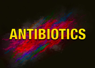 Naklejka na ściany i meble Antibiotics colorful paint abstract background