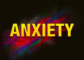 Anxiety colorful paint abstract background