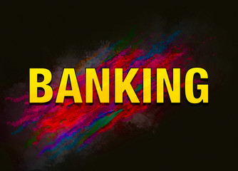 Naklejka na ściany i meble Banking colorful paint abstract background