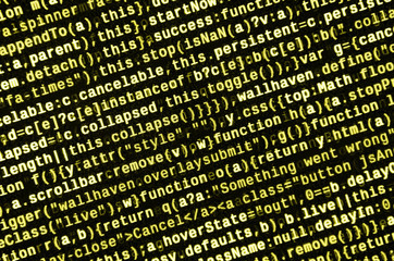 Computer program preview. Programming code typing. Information technology website coding standards...