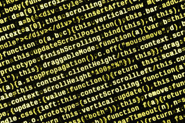 Computer program preview. Programming code typing. Information technology website coding standards...