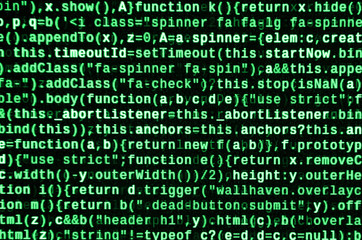 Computer program preview. Programming code typing. Information technology website coding standards...