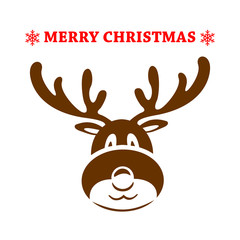 Obraz na płótnie Canvas Merry Christmas design. Reindeer