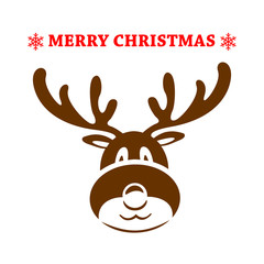 Merry Christmas design. Reindeer