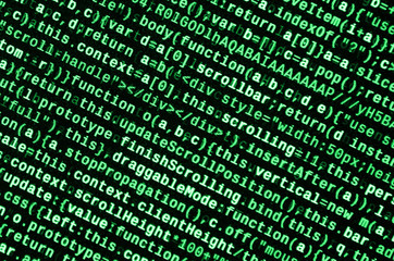 Computer program preview. Programming code typing. Information technology website coding standards...