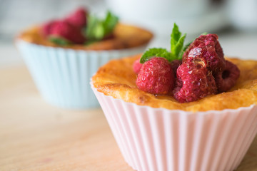 Muffins with raspberry