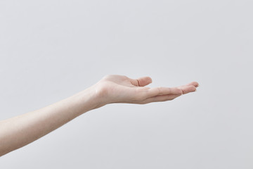 Empty Female hand holding