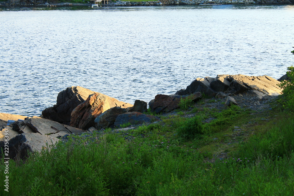 Wall mural Rocks and ocean1-Walking Tours in Canada