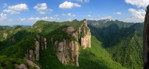 Fototapeta na wymiar Shenxianju Scenic Area - Xianju County, Taizhou, Zhejiang Province China. Known as the 