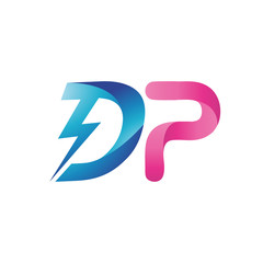 color Letter D P bolt logo 