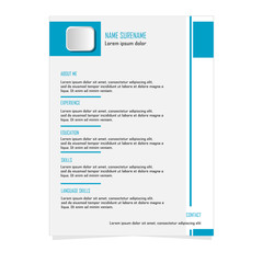 Creative cv resume template design vector