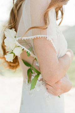 Romantic backless gown