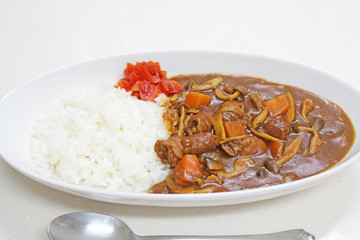 きのこ入りカレーライス
