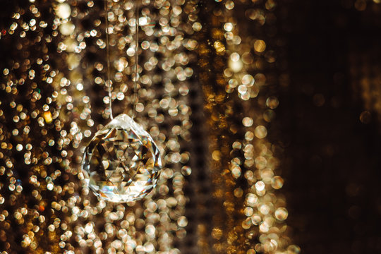 Golden texture and cristal ball