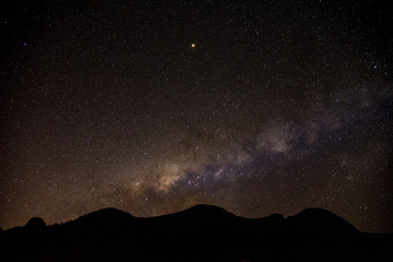 mountains and milky way