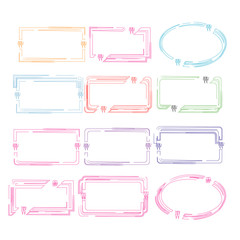 text box frame template vector