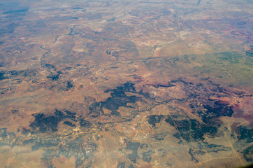 Fototapeta na wymiar aerial view of drought
