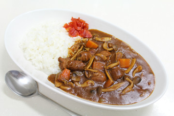 きのこ入りカレーライス