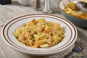 Parmesan garlic spaghetti squash