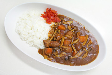 きのこ入りカレーライス