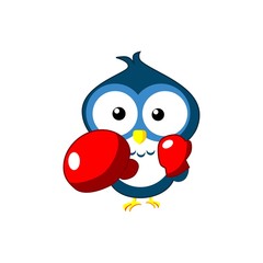 boxing owl vector series