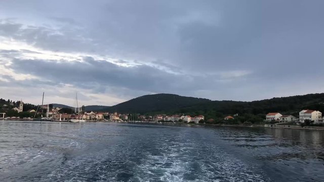 Leaving Zlarin island, Croatia