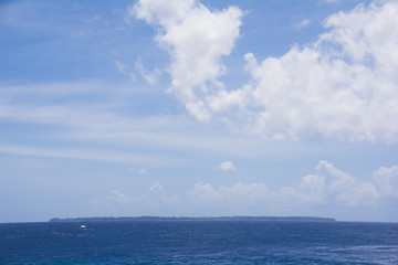 The view of Angaur Island from Pelelui,  the battle in this island was fought between the U.S. and Japan during World War II.