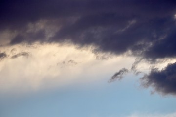 Dramatic sky with storm clouds