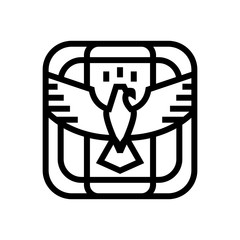 bird logo with monoline style