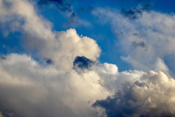 Dramatic sky with storm clouds