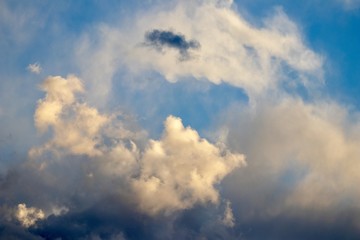 Dramatic sky with storm clouds