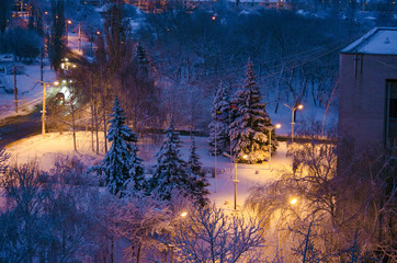 Obraz premium Christmas Eve. Winter